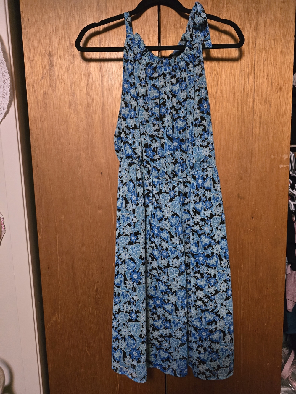 Romy Blue Floral Midi Dress